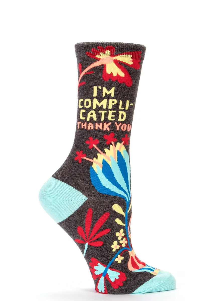 I'm Complicated Thank You Women's Crew Socks