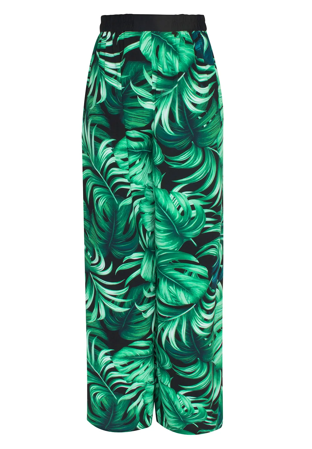 Jungle - Monstera Black / Green Pants (Black)