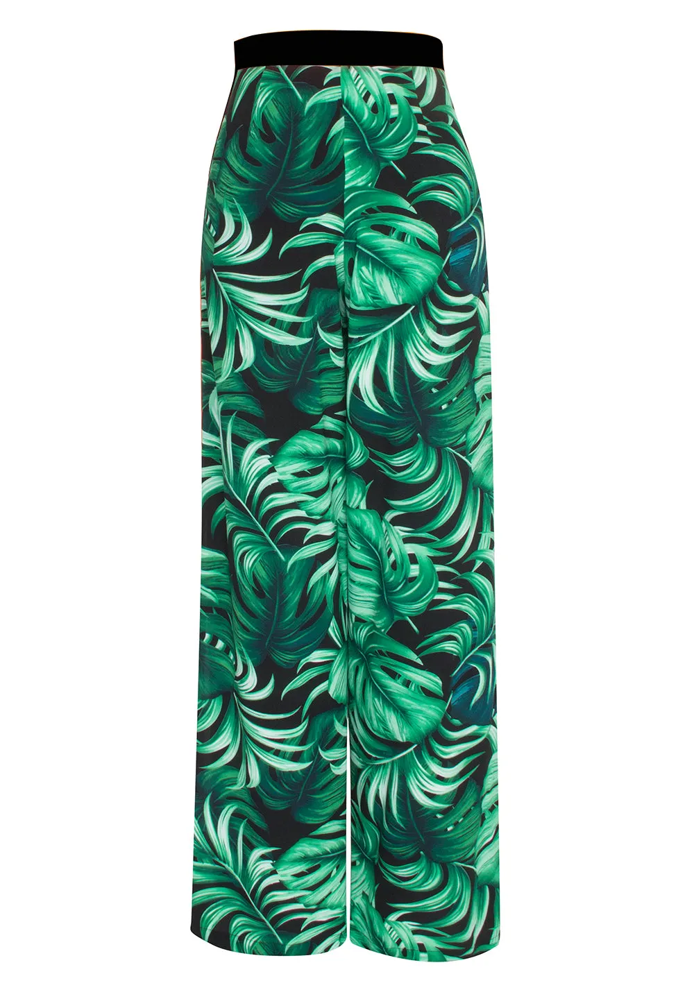 Jungle - Monstera Black / Green Pants (Black)