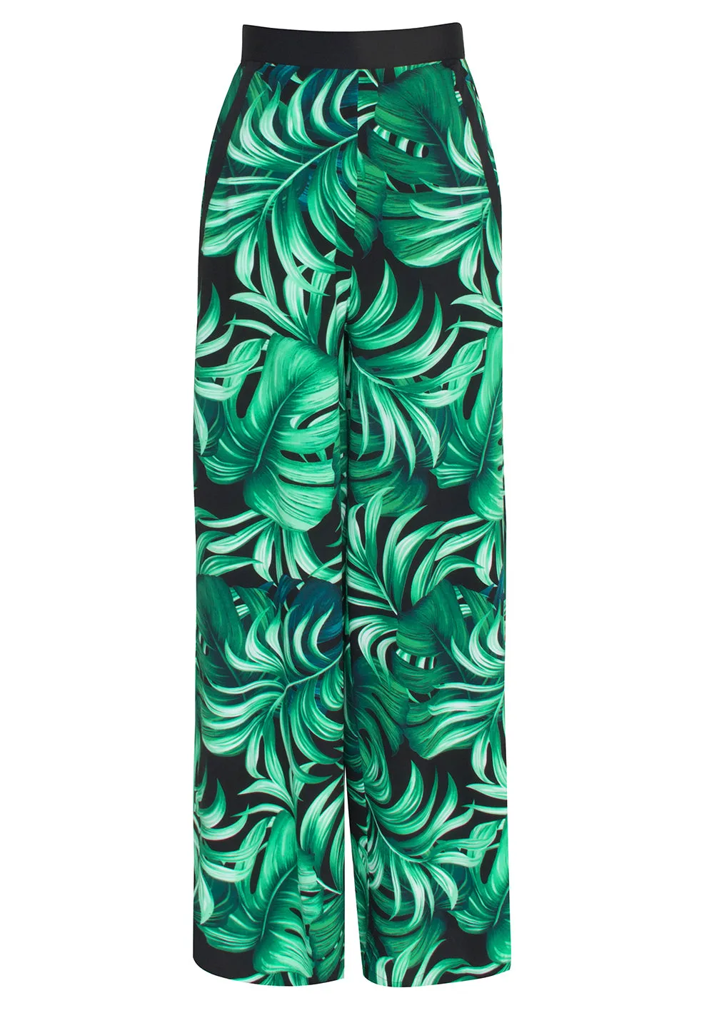 Jungle - Monstera Black / Green Pants (Black)