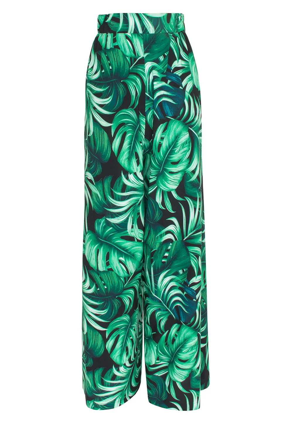 Jungle - Monstera Black / Green Pants (Neon Yellow)