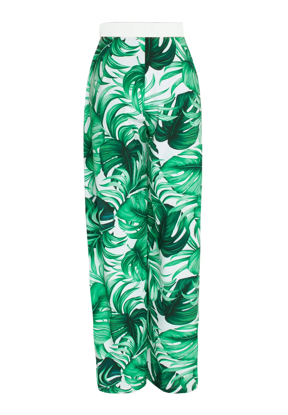 Jungle - Monstera White / Green Pants (Off-White)