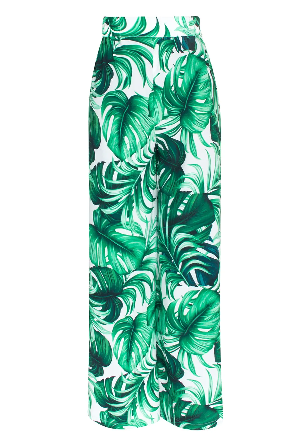 Jungle - Monstera White / Green Pants (Off-White)