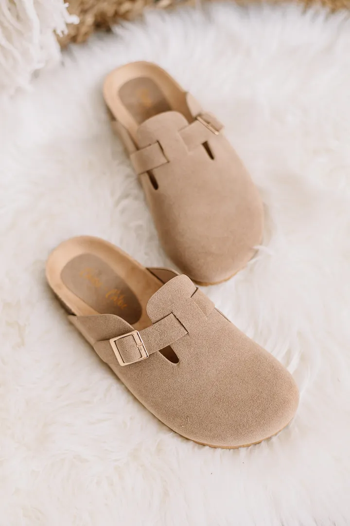 Kalina Suede Slip On Shoes | Taupe