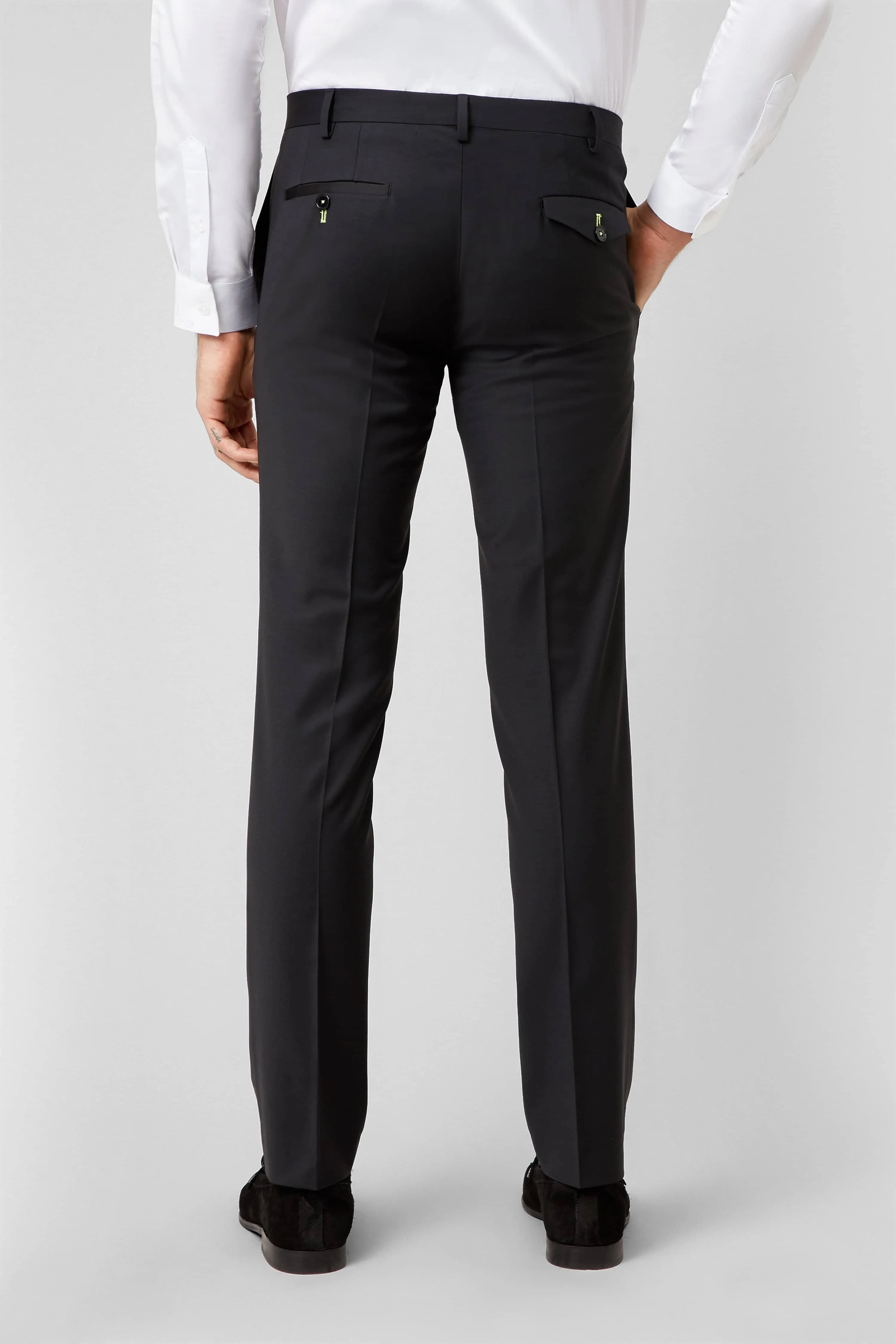 Kingdon Skinny Fit Black Dinner Trousers