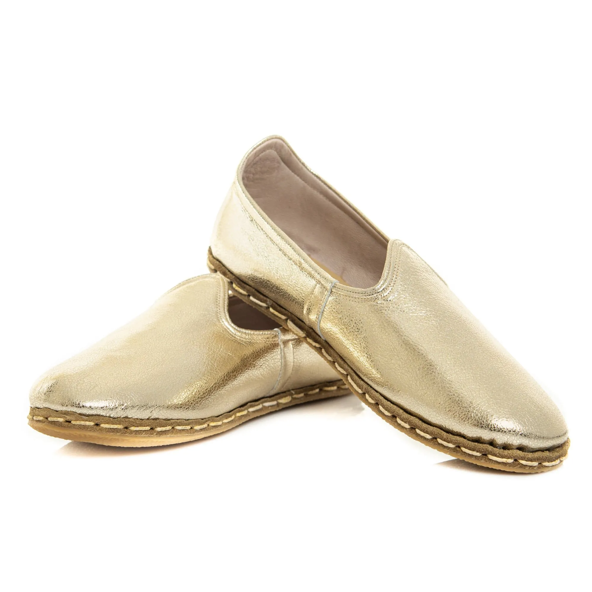 Men's Gold Slip On Shoes