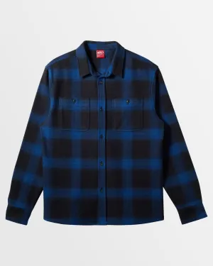 Mens Saturn Shadow Plaid Long Sleeve Flannel Shirt