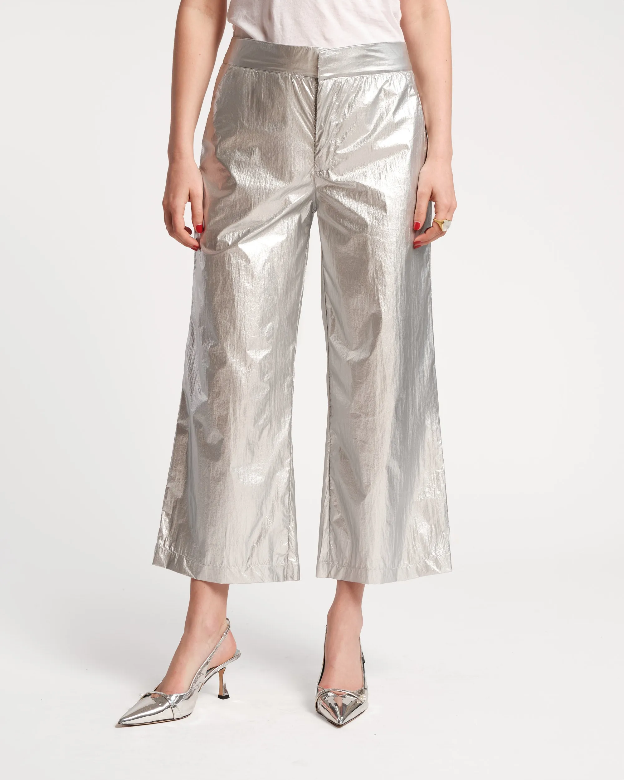 Mimi Metallic Silver Pant