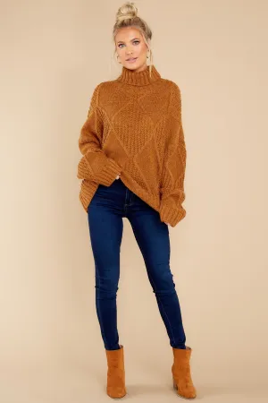 Mountain Top View Dark Mustard Sweater