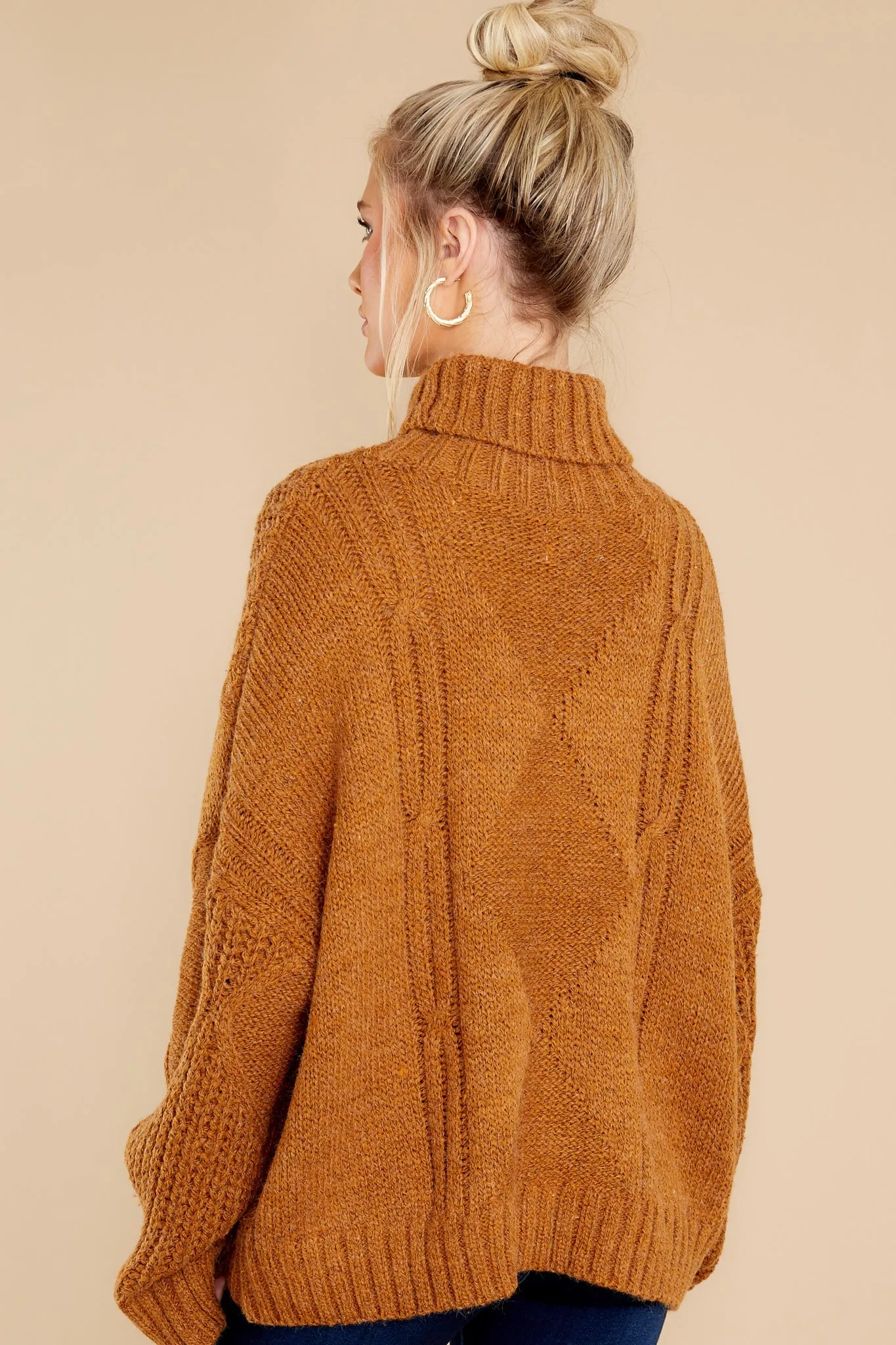 Mountain Top View Dark Mustard Sweater