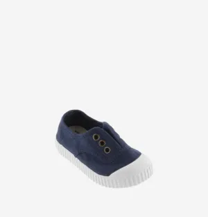 Navy canvas slip on