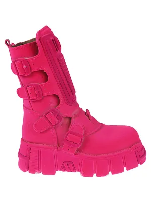 New Rock Boots Fuchsia