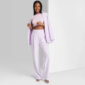 New - Women's Wide Leg Trousers - Wild Fable Lavender 12