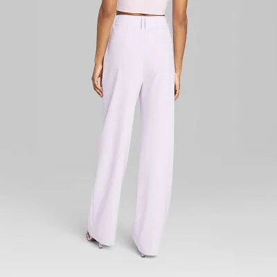 New - Women's Wide Leg Trousers - Wild Fable Lavender 4