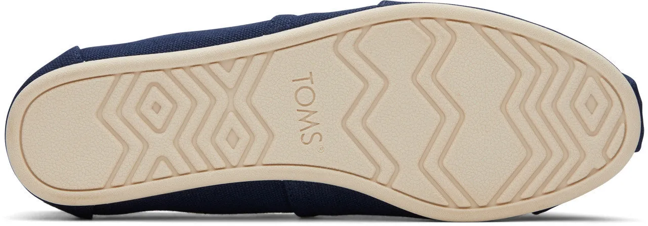 Organic Cotton Dark Navy Canvas Slip Ons