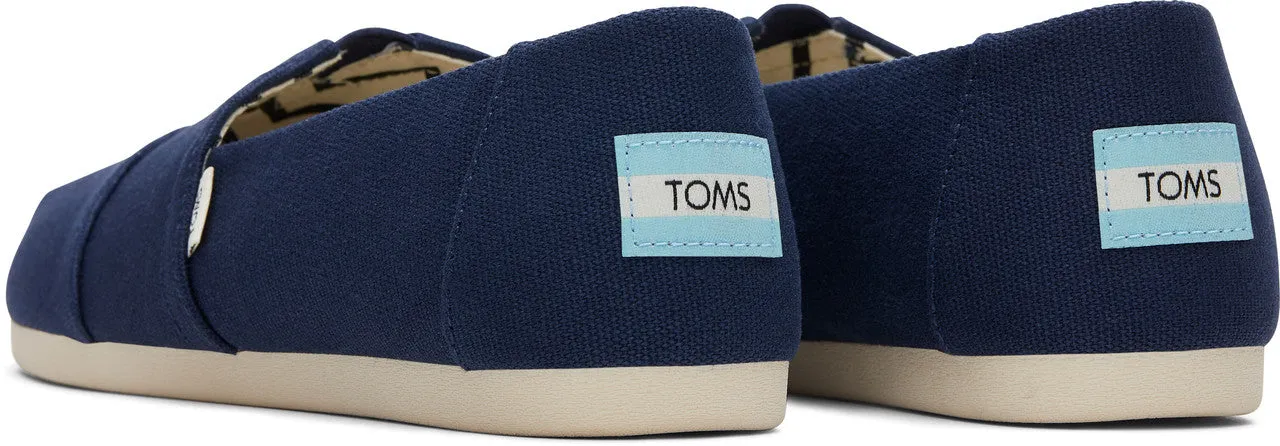 Organic Cotton Dark Navy Canvas Slip Ons