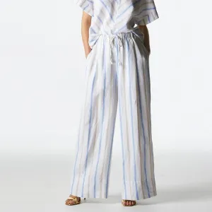 Poolside Wide Leg Pant - Stripe