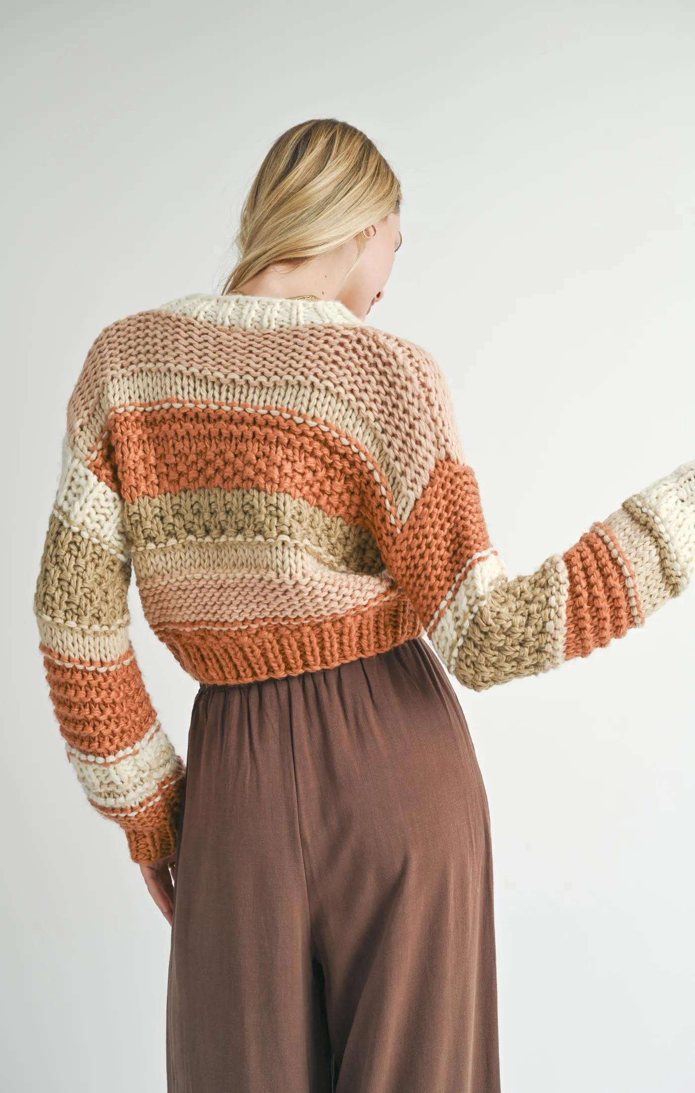 Sadie And Sage Butter Pecan Chunky Sweater