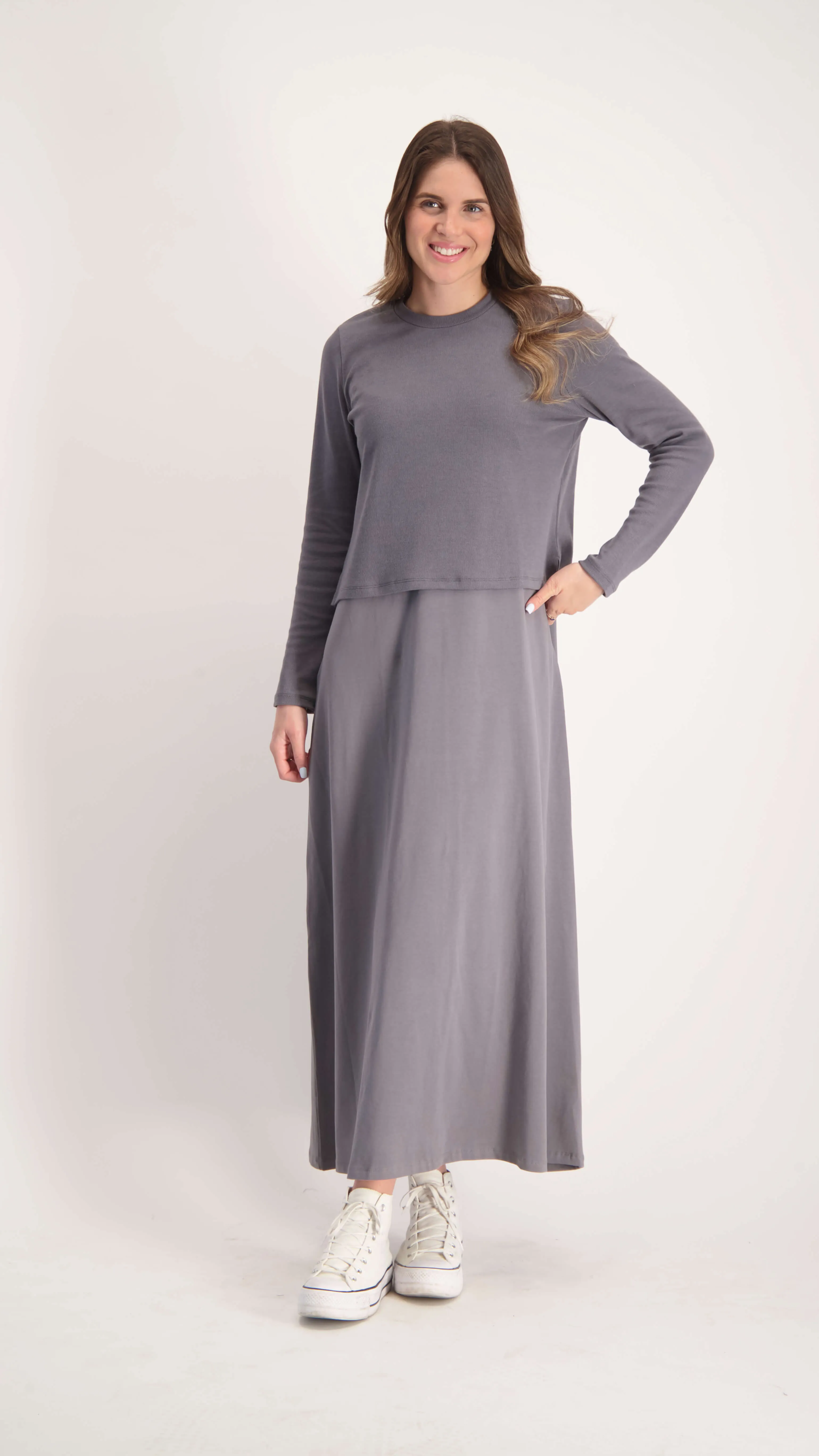 Sarafan Dress / Grey