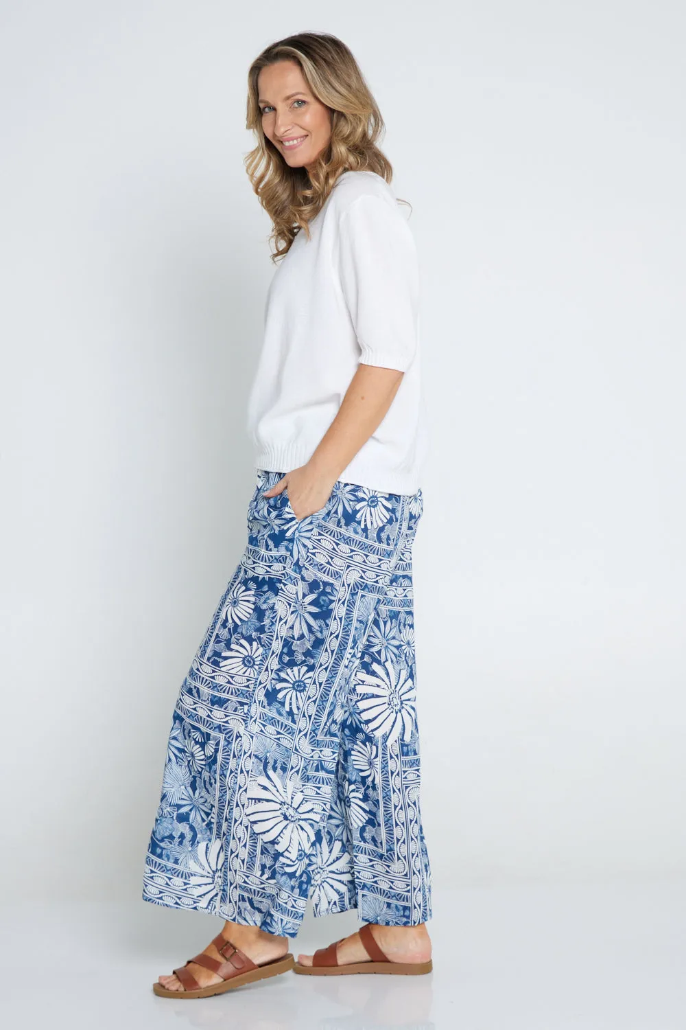 Saskia Pants - Seaside Floral