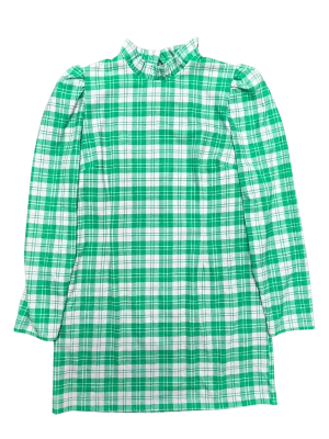 Size 14 - Kitri Danika Green Check Flannel Mini Dress