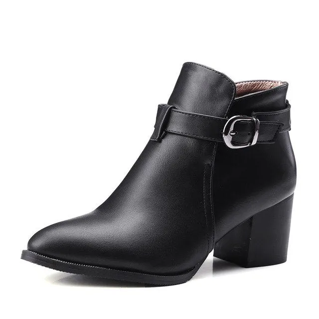 Slip on Retro western Boots square high heels