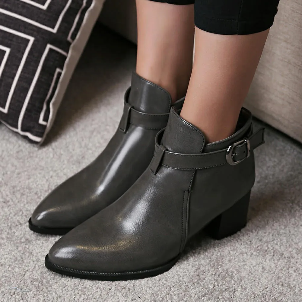 Slip on Retro western Boots square high heels