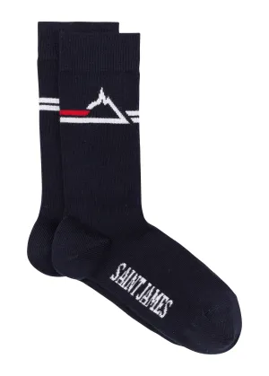 Socks with 'SAINT JAMES' logo - in cotton jersey (NAVY)