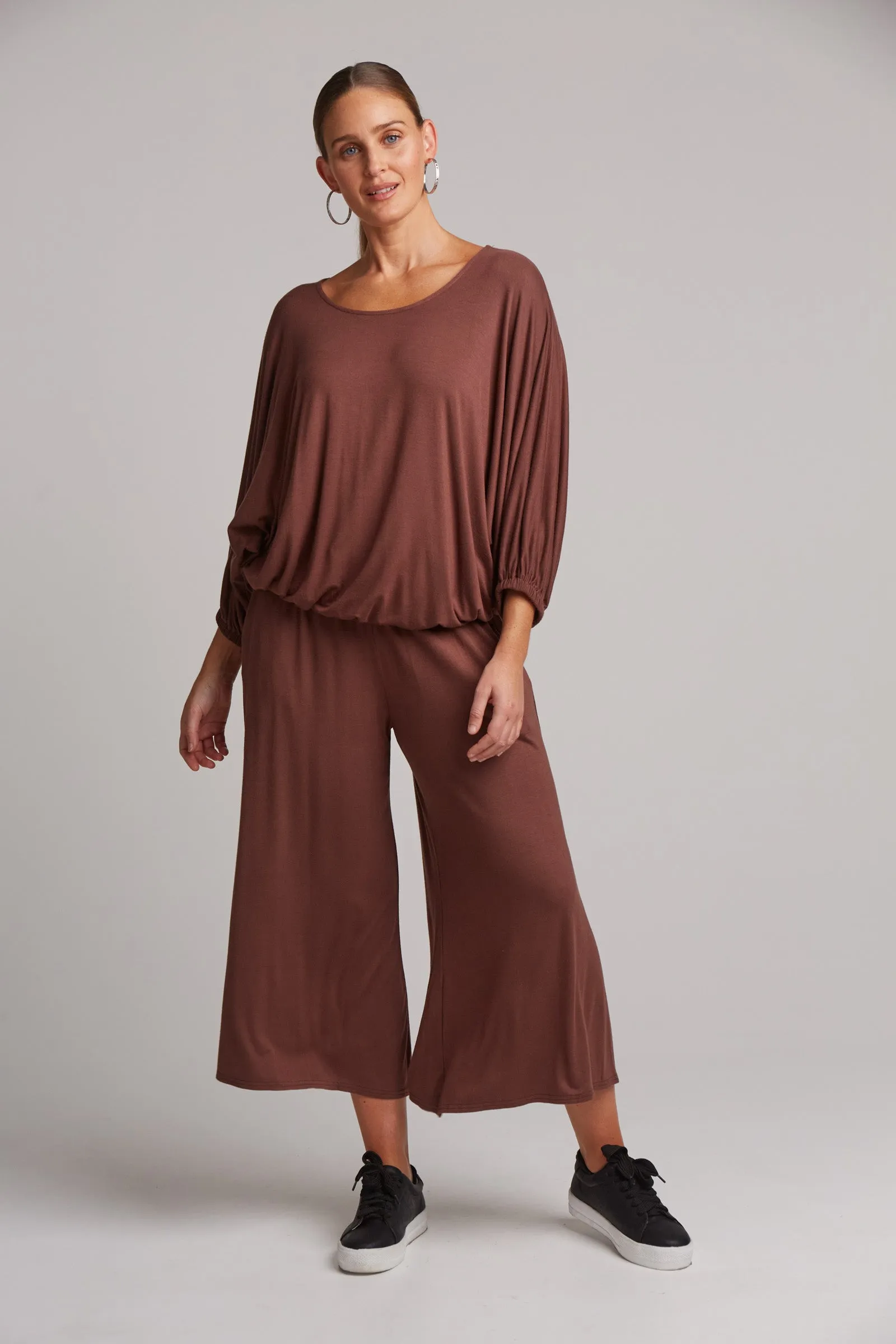 Studio Jersey Tie Pant - Mocha