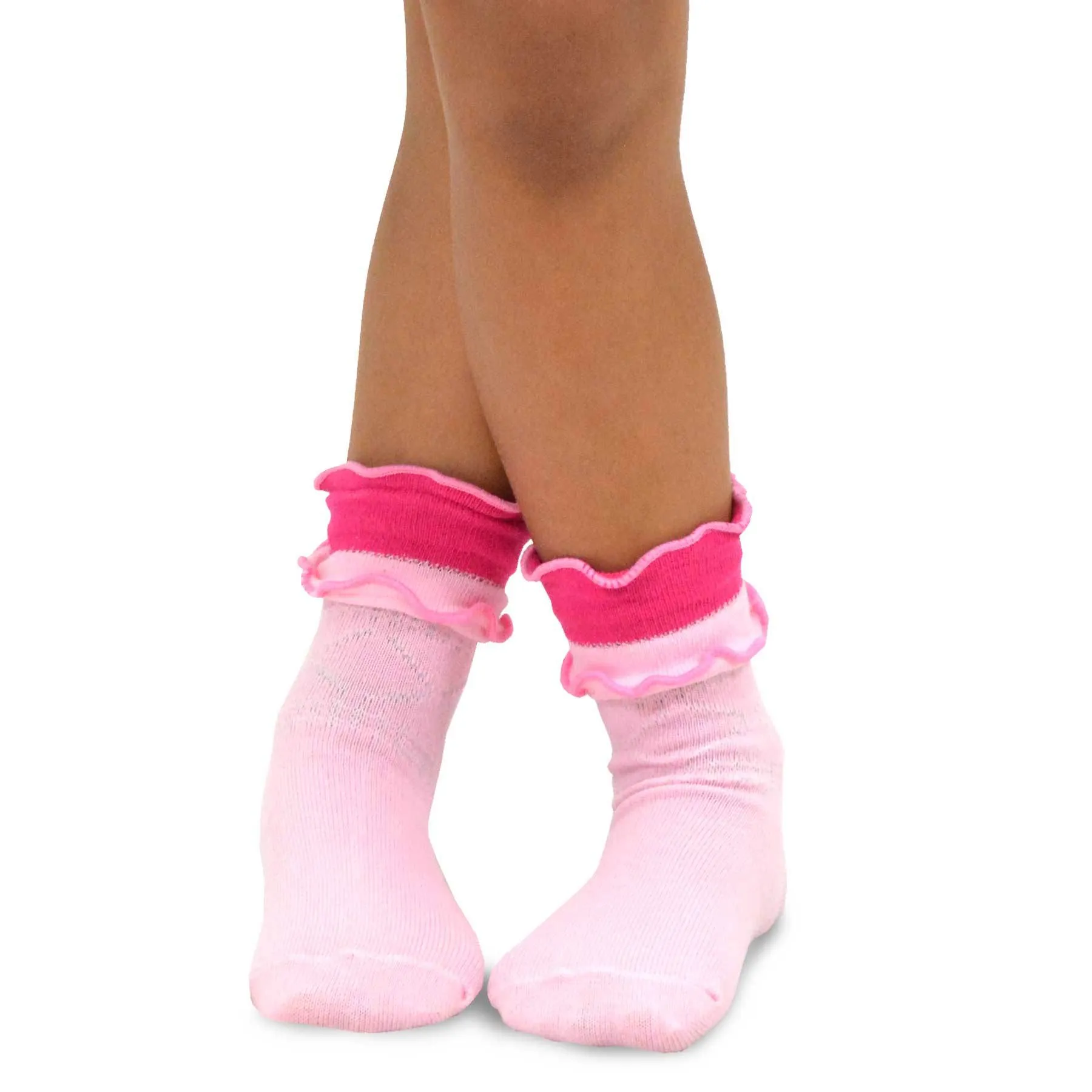 TeeHee Socks Kid's Casual Cotton Short Crew Basic 6-Pack (70881)