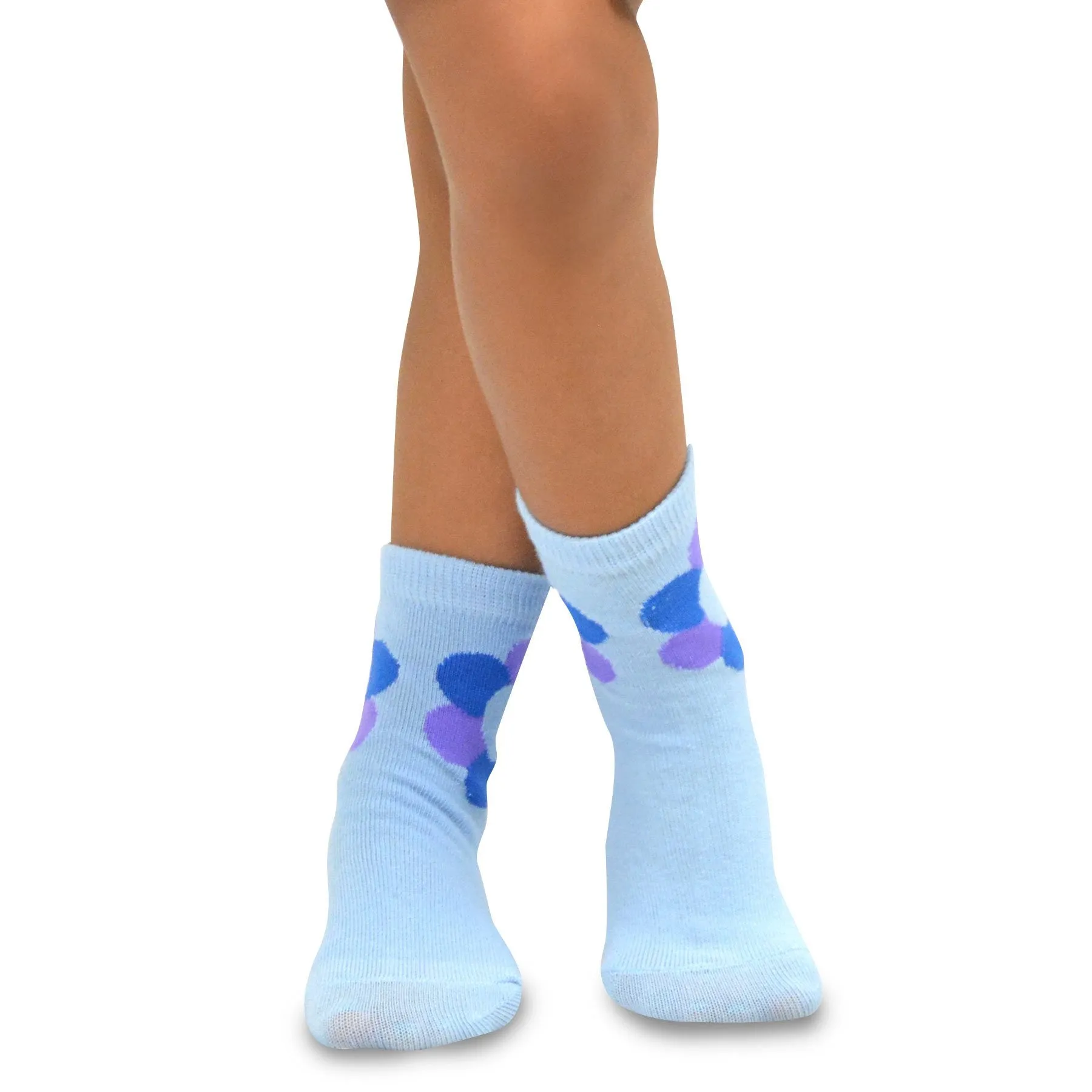 TeeHee Socks Kid's Casual Cotton Short Crew Flower 6-Pack (70302)