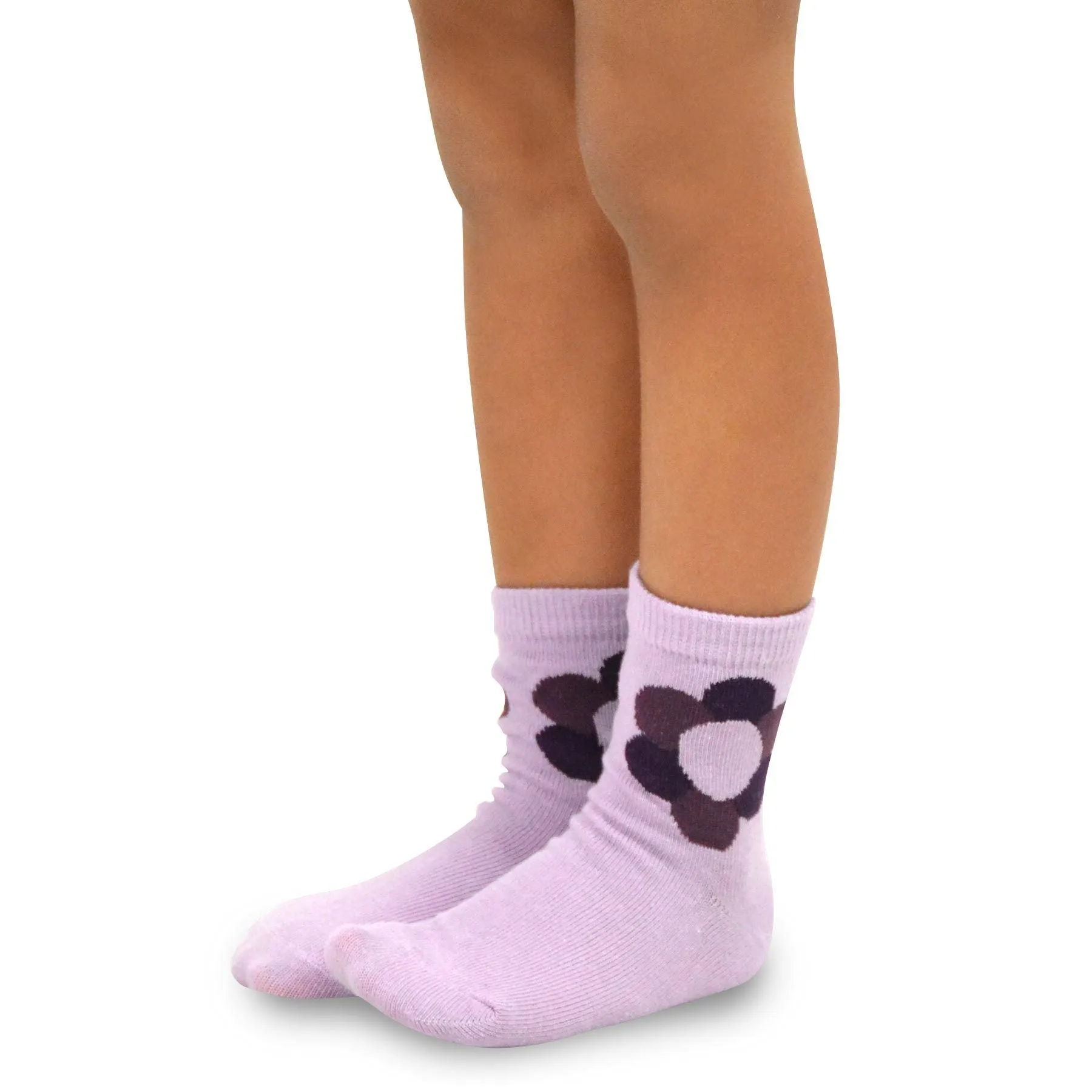 TeeHee Socks Kid's Casual Cotton Short Crew Flower 6-Pack (70302)