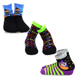 TeeHee Socks Kid's Halloween Cotton Short Crew Assorted 3-Pack (70910)