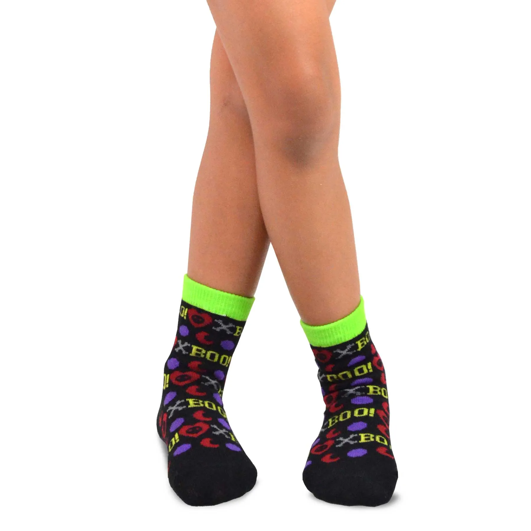 TeeHee Socks Kid's Halloween Cotton Short Crew Assorted 3-Pack (70910)