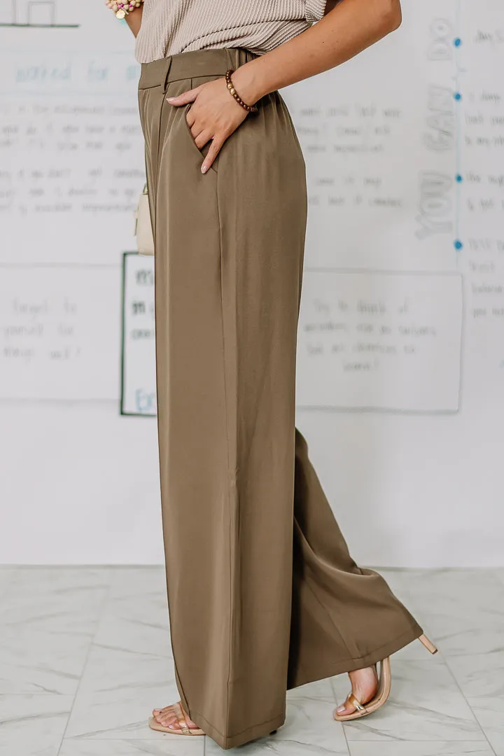 Tell Me Why Relaxed Dress Pants | Mocha