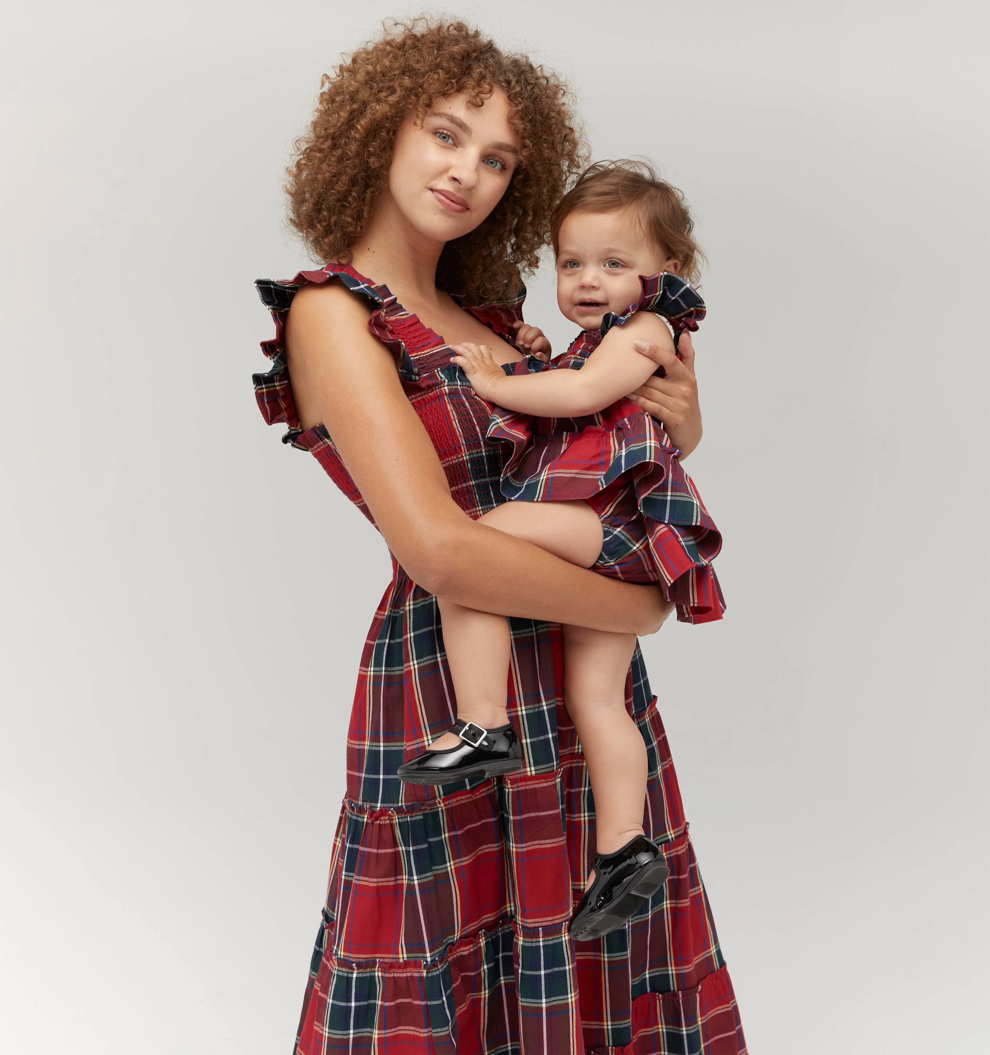 The Baby Ellie Nap Dress - Red Tartan