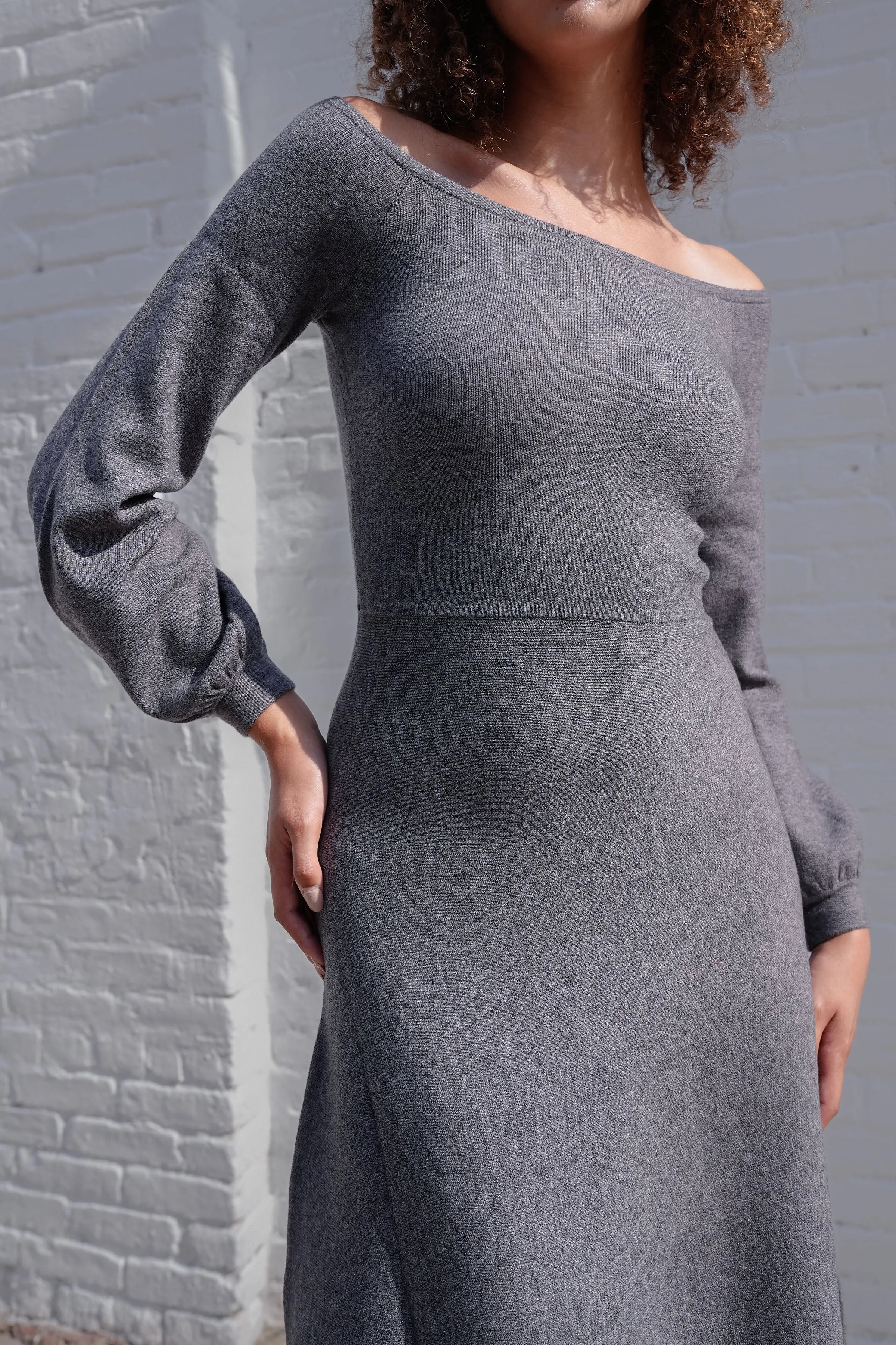 The Maude Dress - Heather Grey