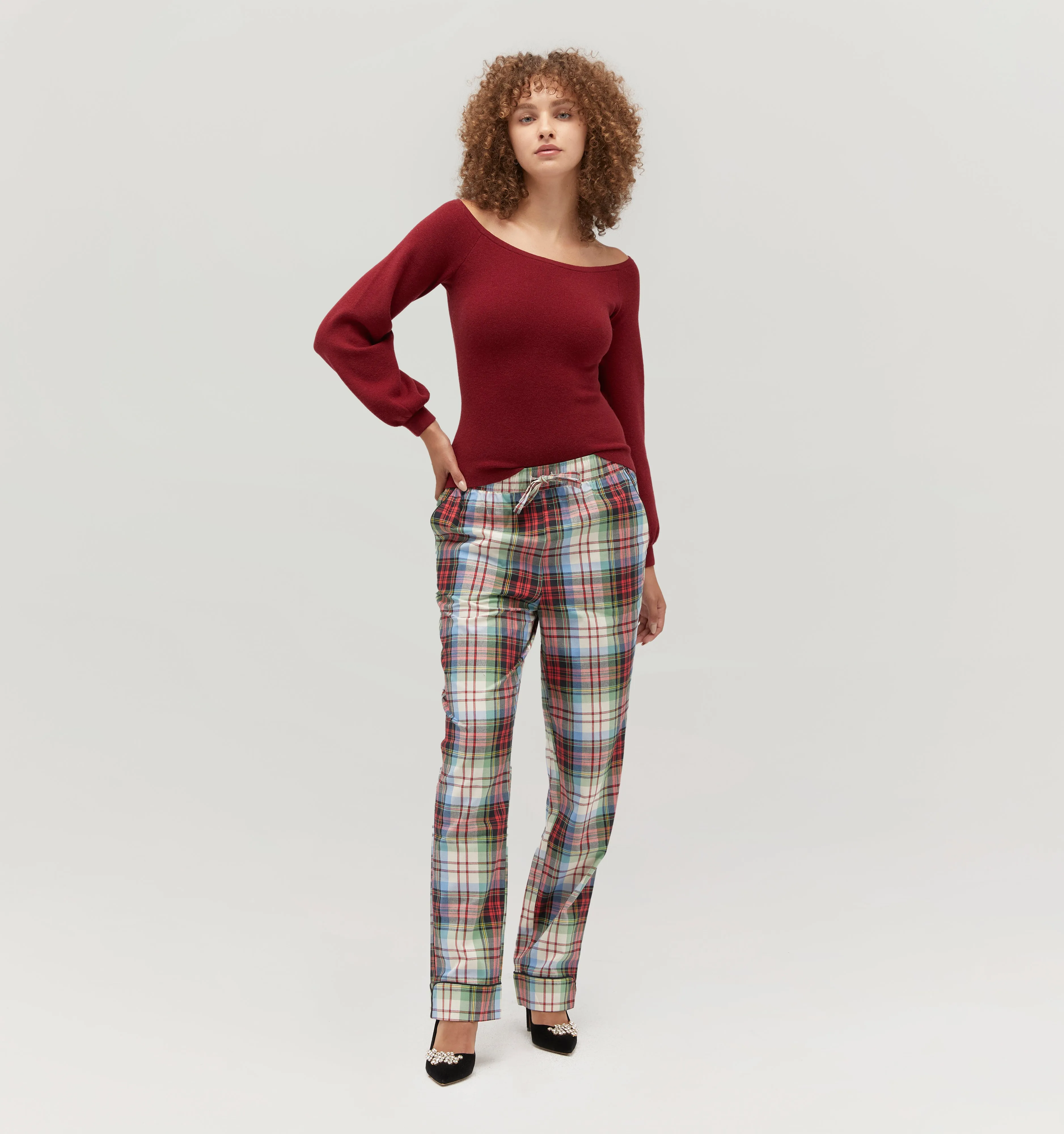 The Maude Sweater - Dark Cherry