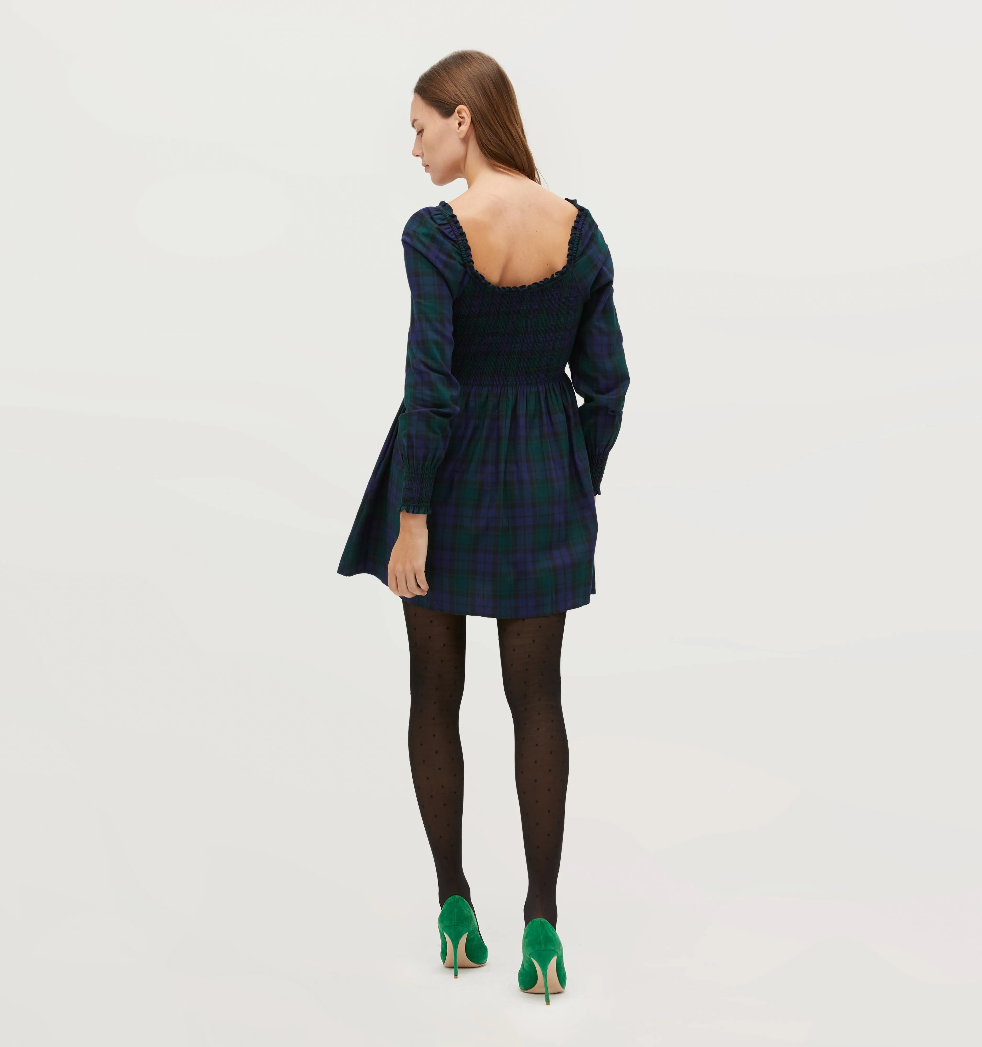 The Norah Nap Dress - Blackwatch Tartan