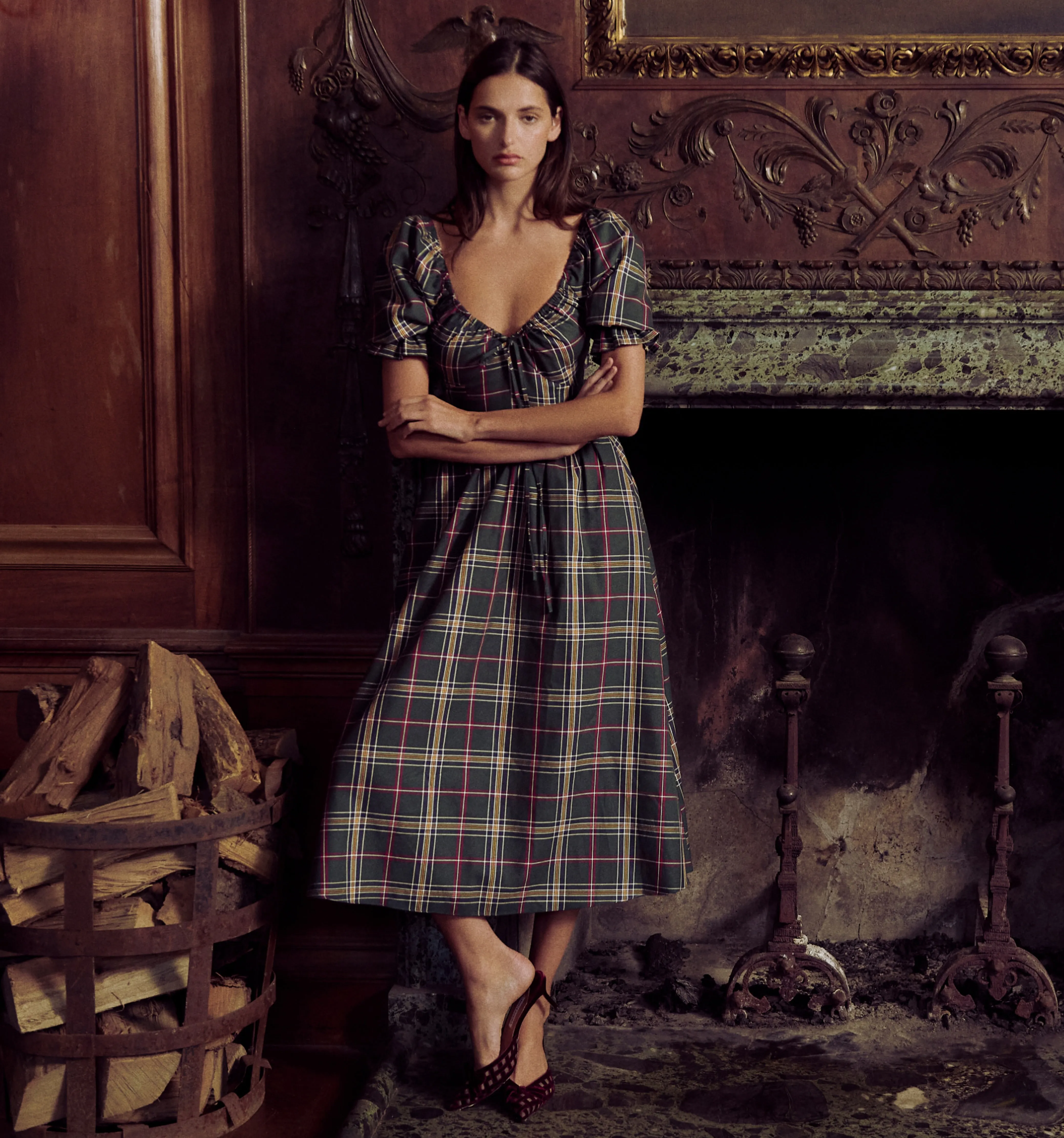 The Ophelia Dress - Juniper Tartan