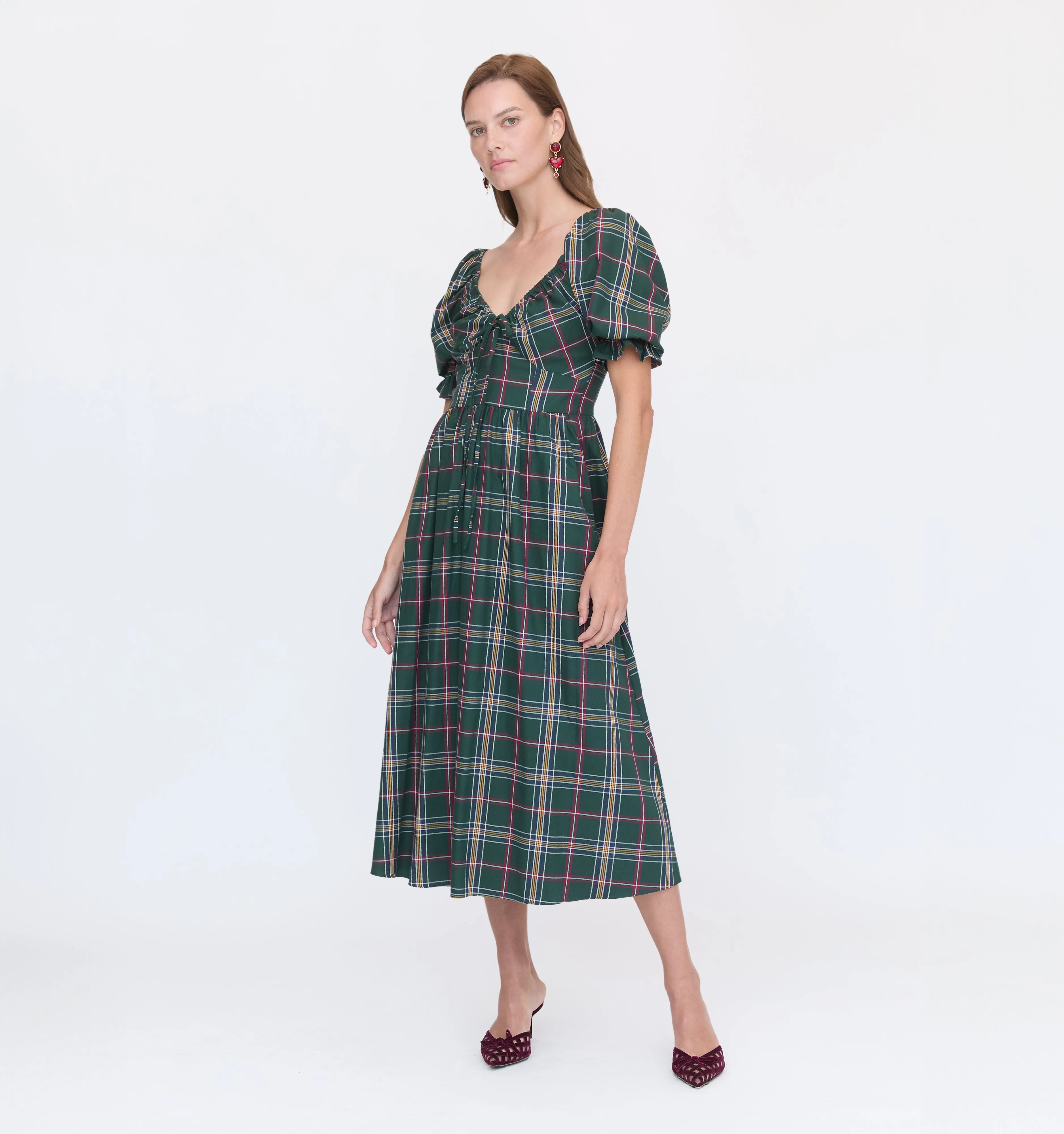 The Ophelia Dress - Juniper Tartan