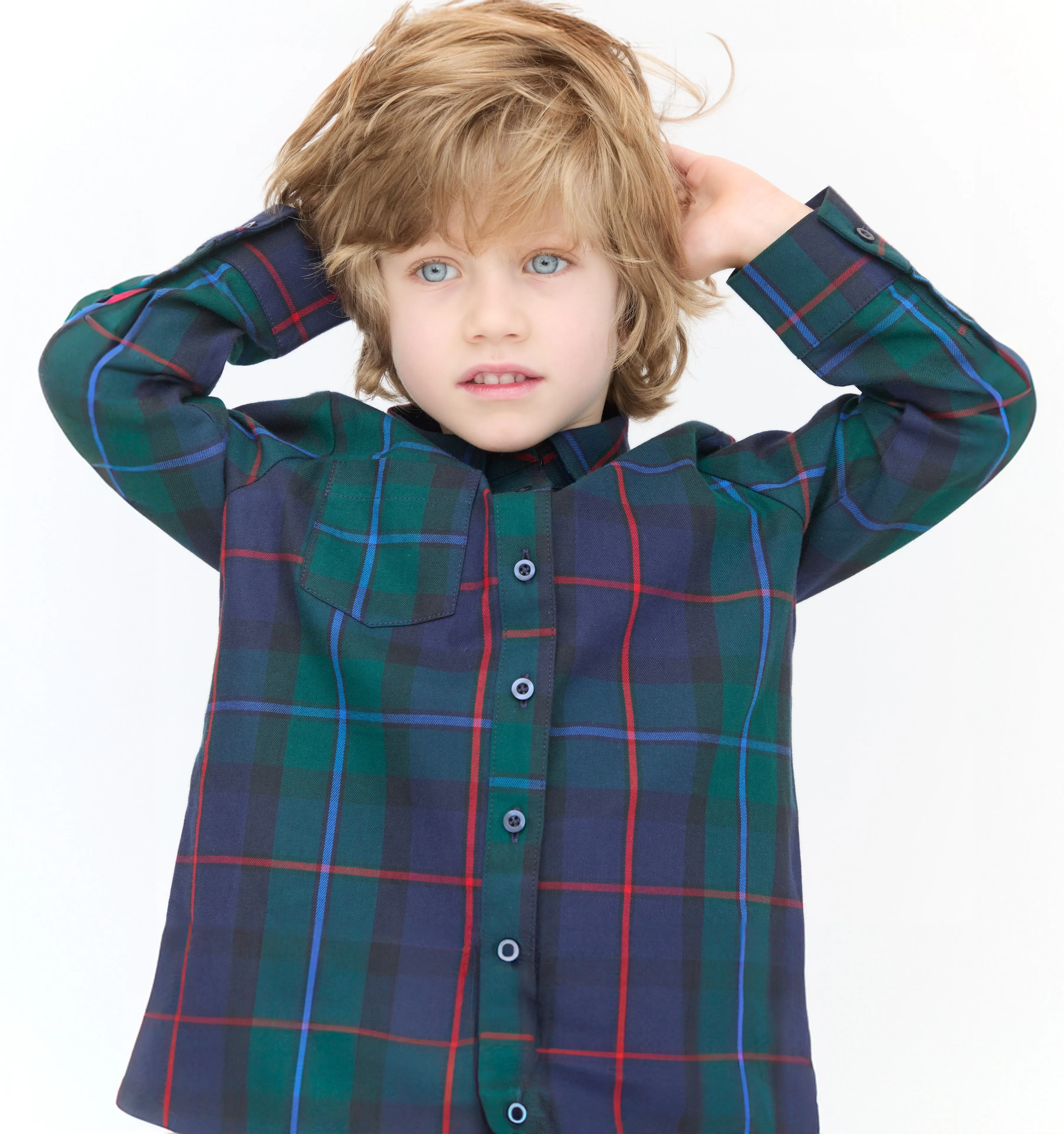 The Tiny Brennan Shirt - Midnight Tartan