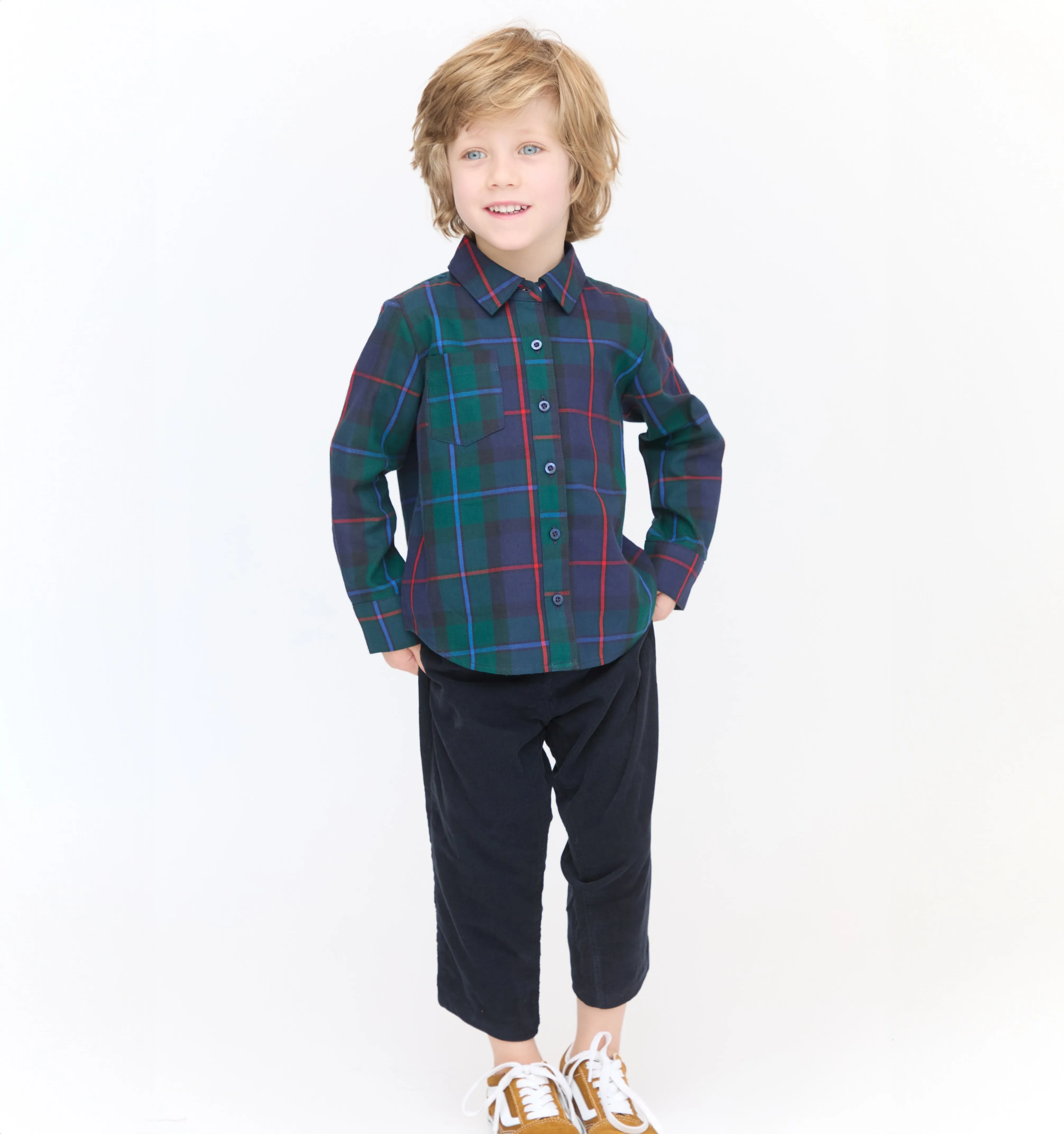 The Tiny Brennan Shirt - Midnight Tartan