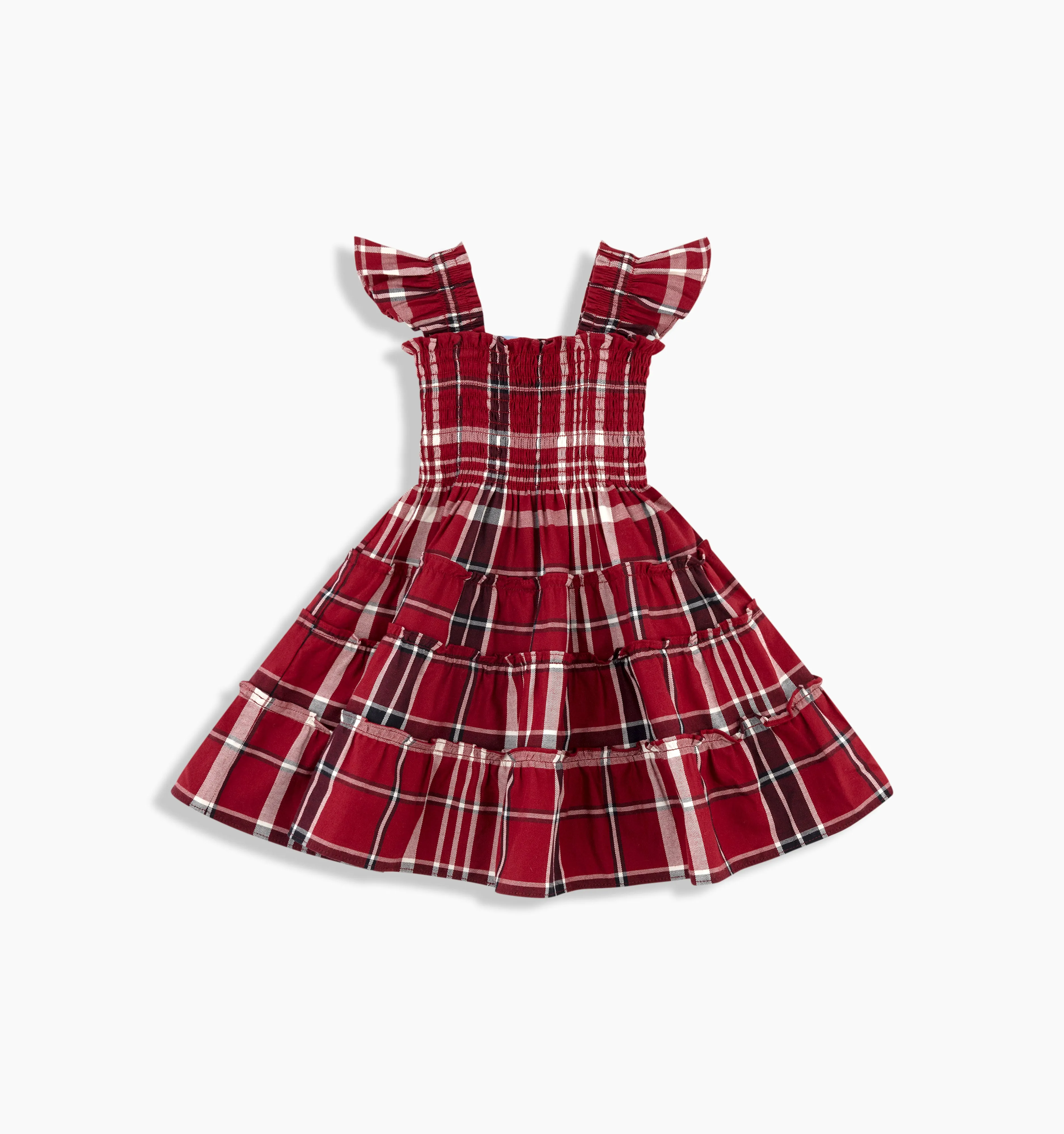 The Tiny Ellie Nap Dress - Crimson Tartan