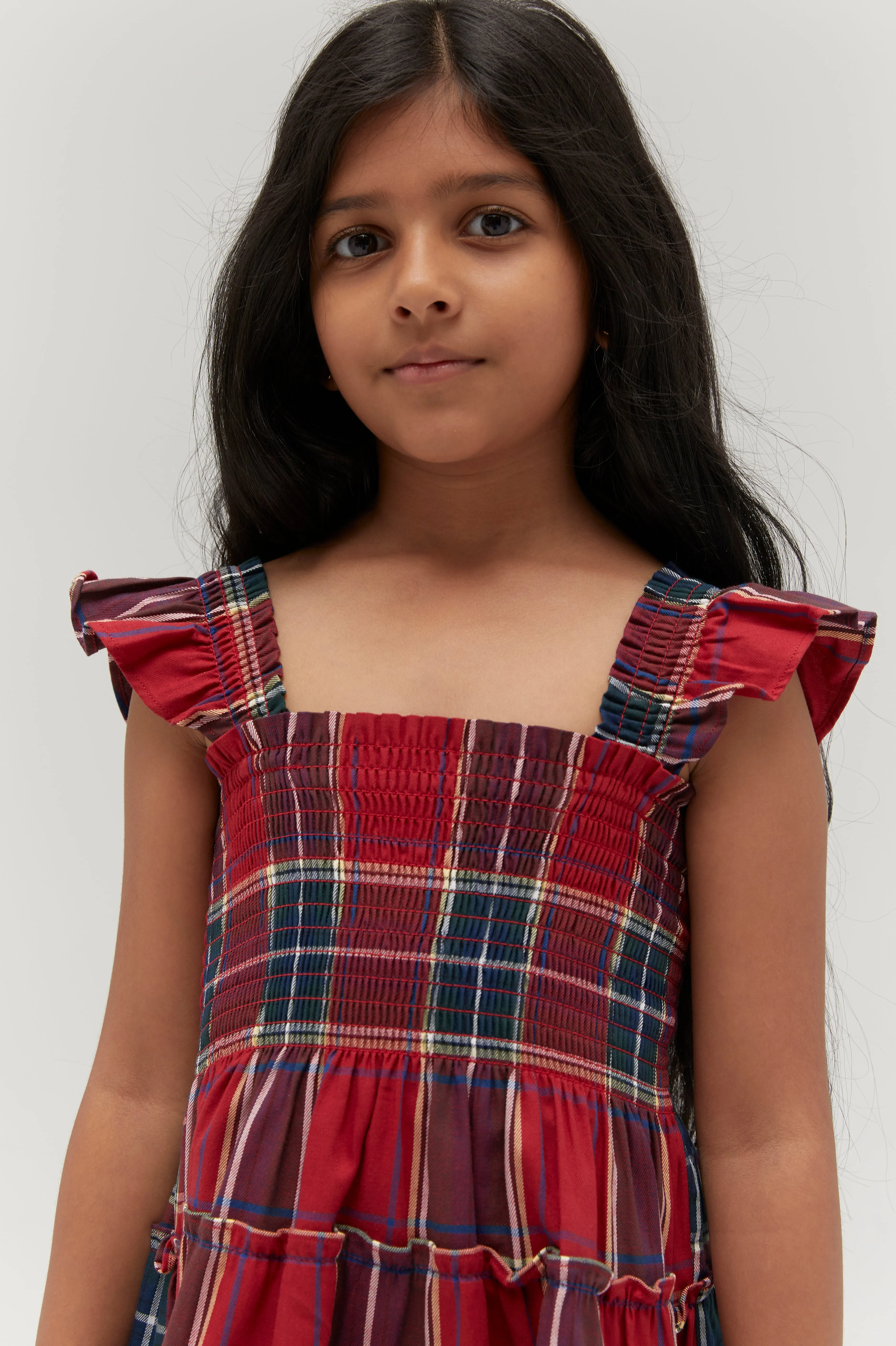 The Tiny Ellie Nap Dress - Red Tartan