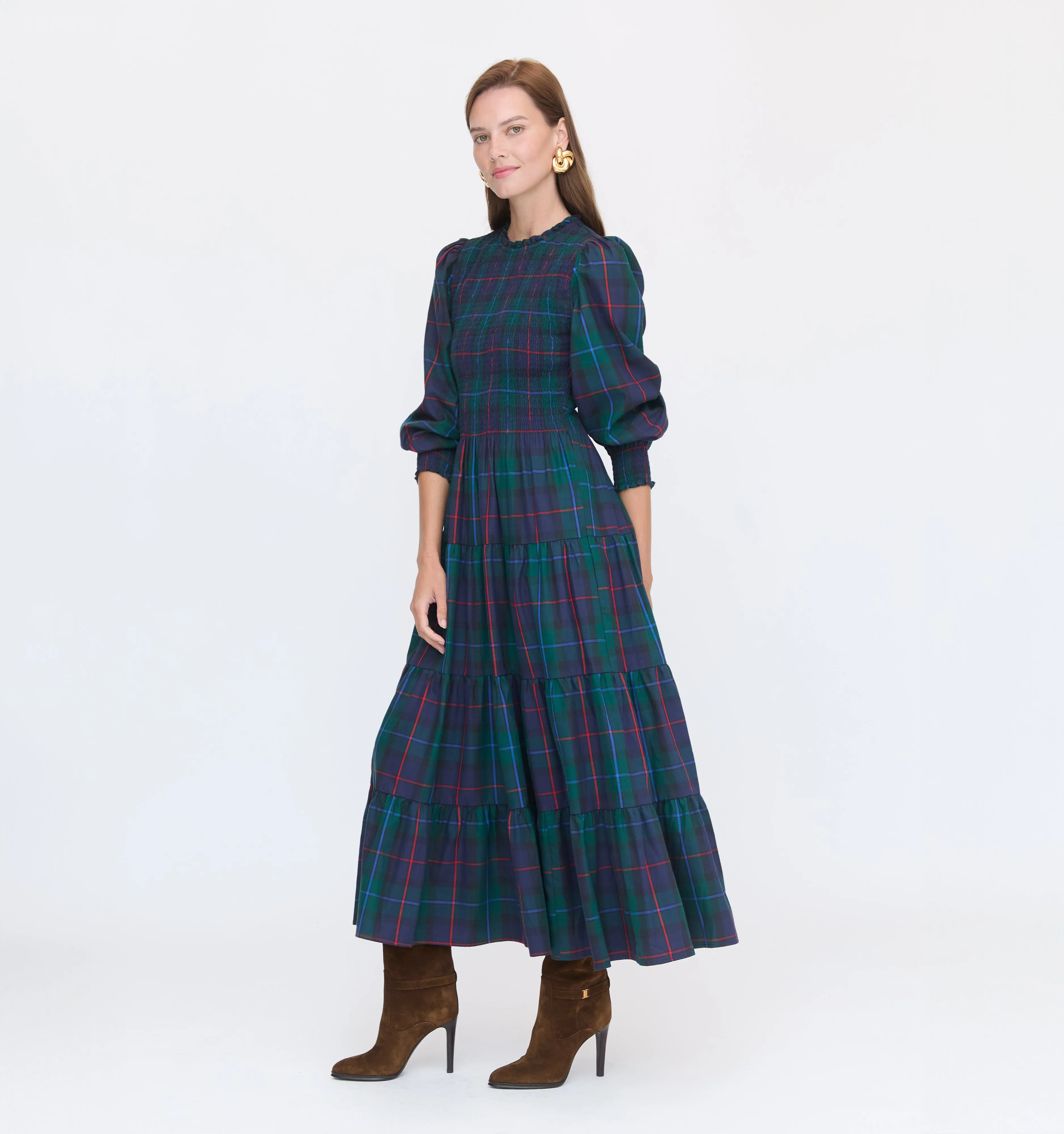 The Viviana Nap Dress - Midnight Tartan