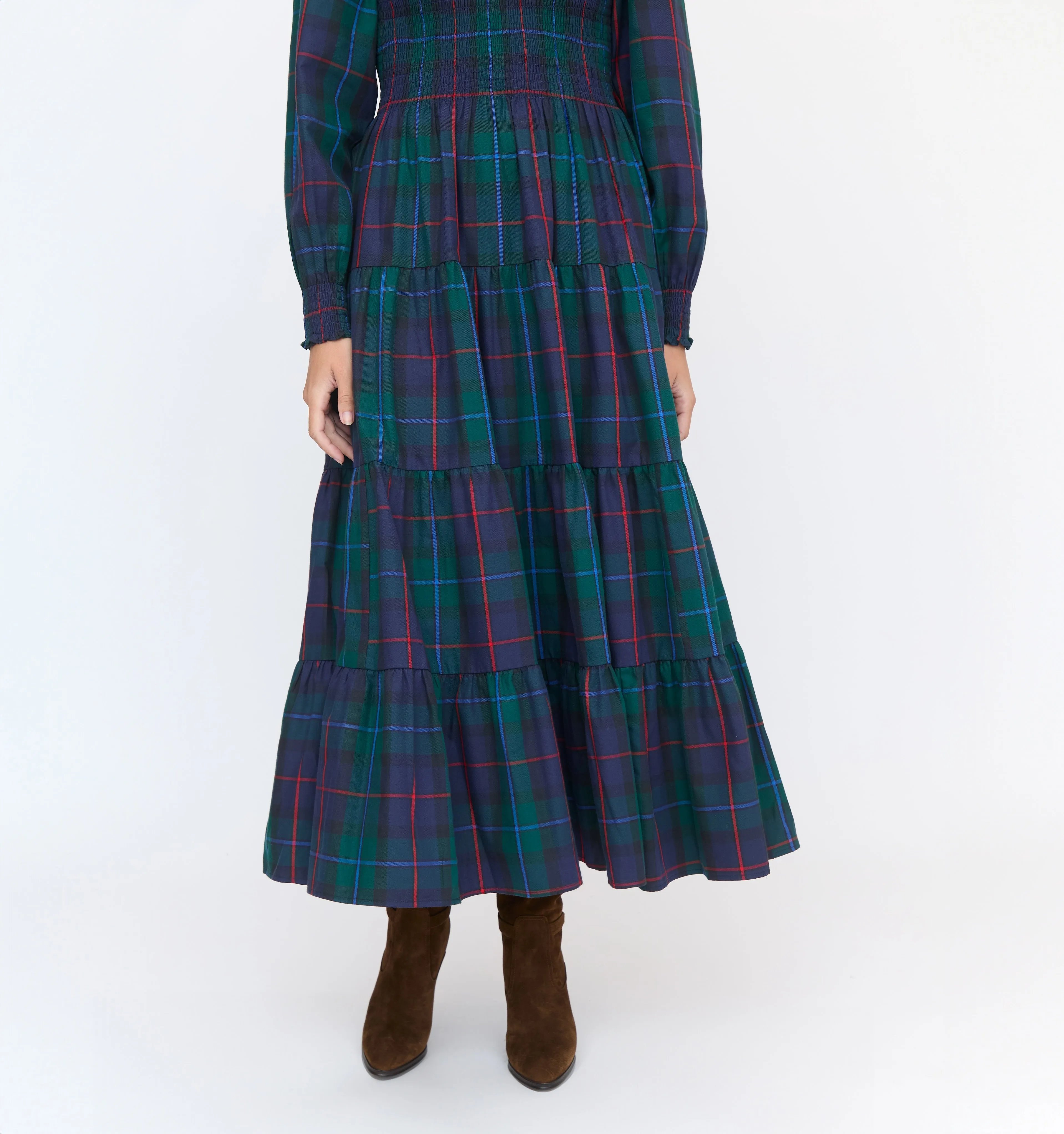 The Viviana Nap Dress - Midnight Tartan