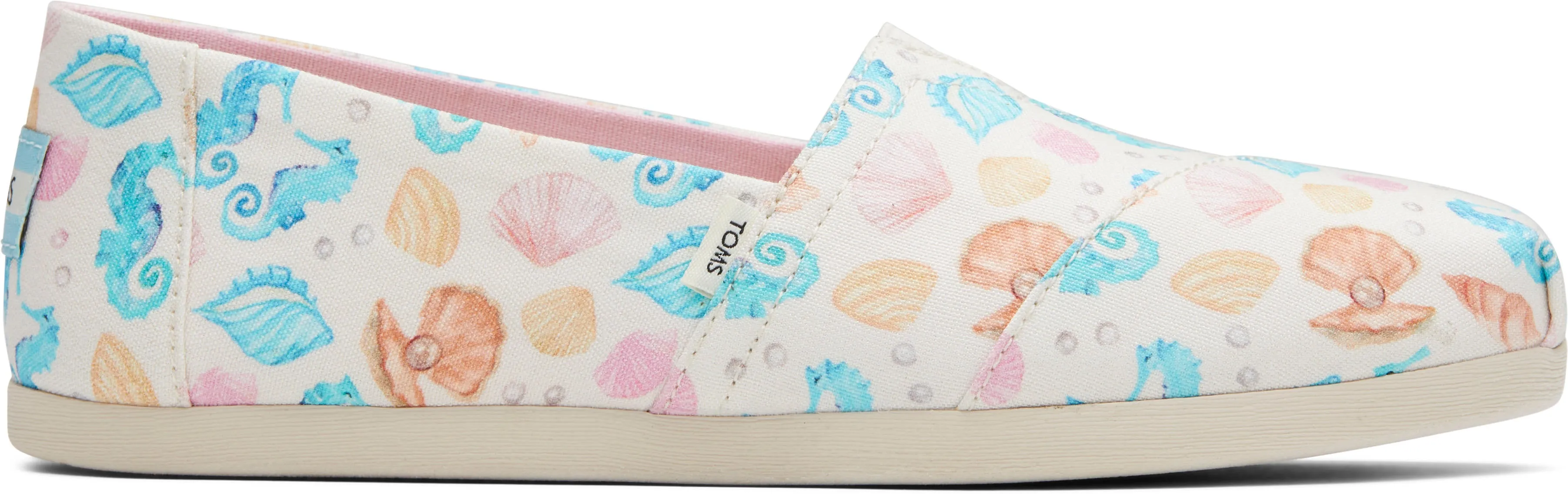 Toms Womens Alpargata Natural Seashell Print