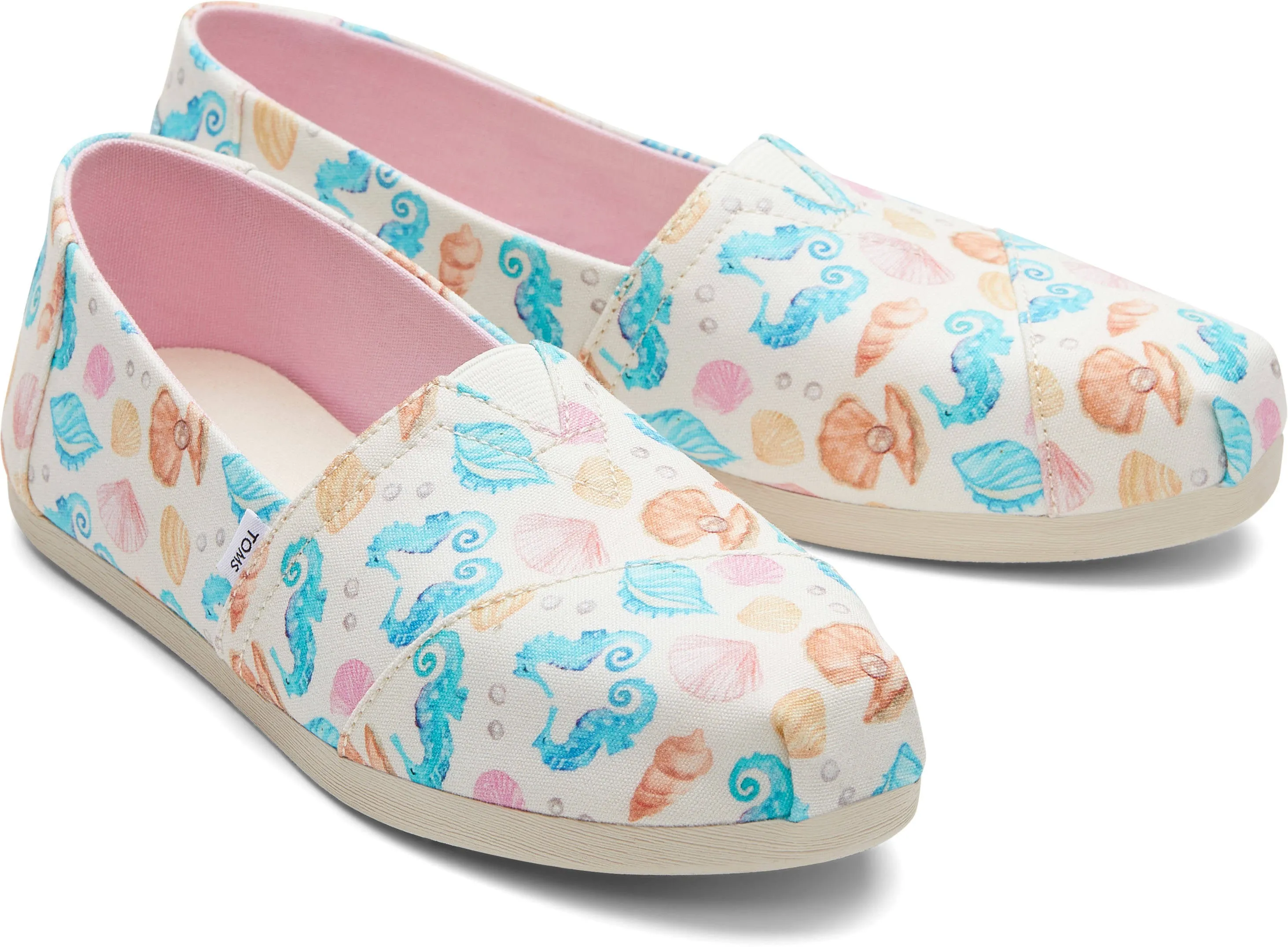 Toms Womens Alpargata Natural Seashell Print