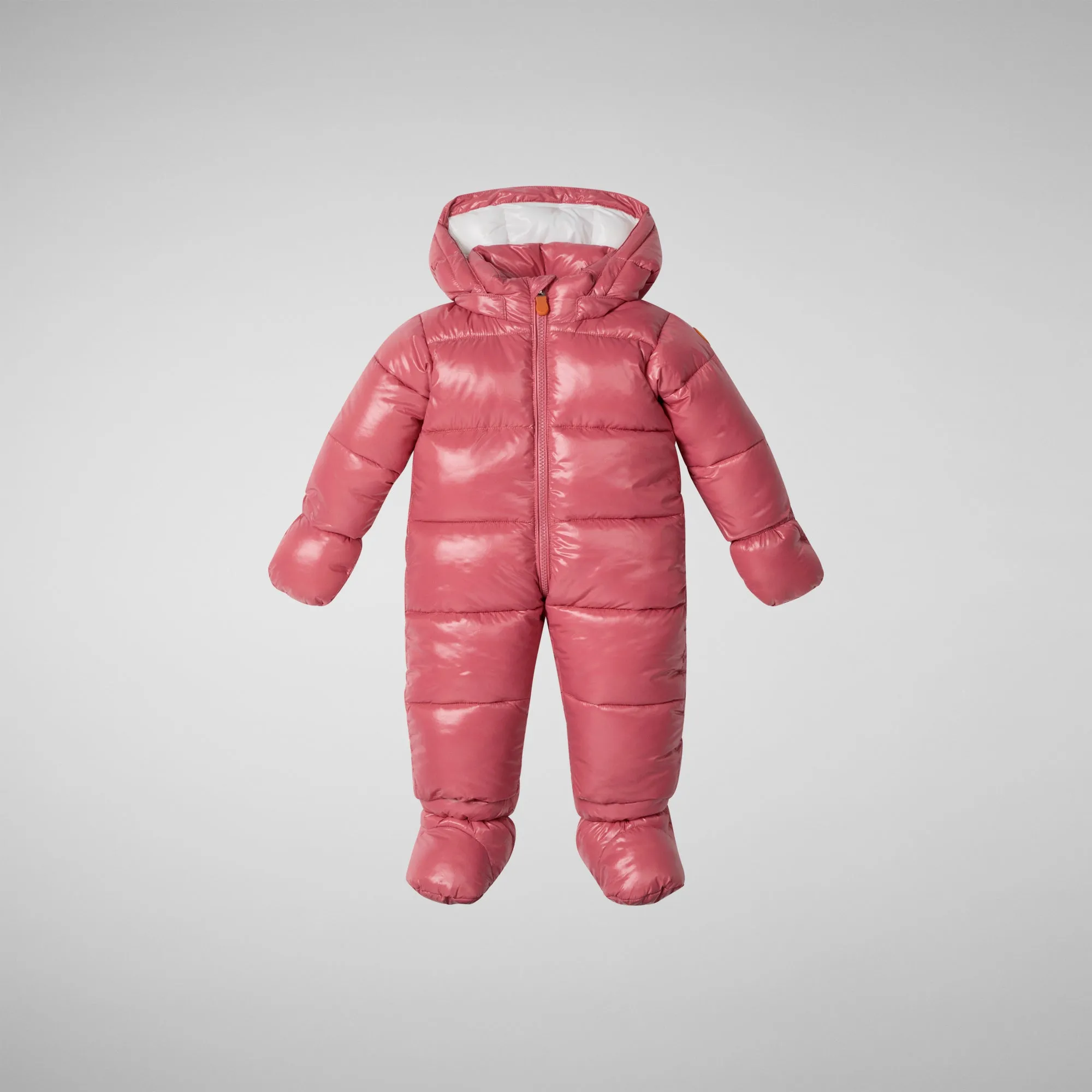 Unisex kids' hooded jumpsuit Shell in bloom pink